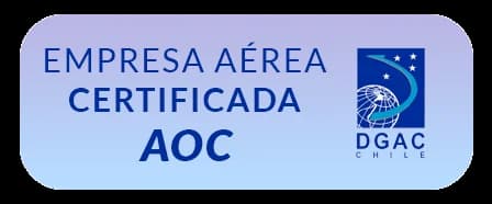 Distintivo de la DGAC Chile que acredita a AGS Soluciones como empresa aérea certificada AOC